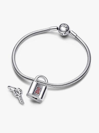 Padlock and Key Dangle Charm
